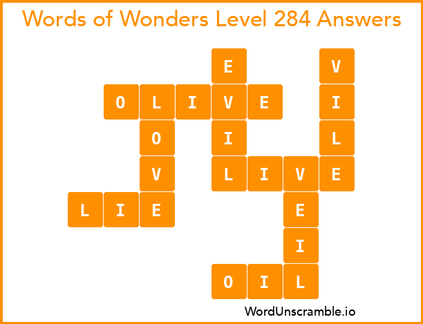 Words of Wonders Level 284 Answers