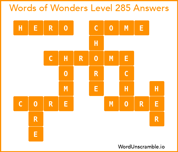 Words of Wonders Level 285 Answers