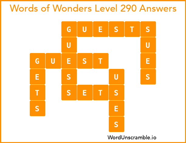 Words of Wonders Level 290 Answers