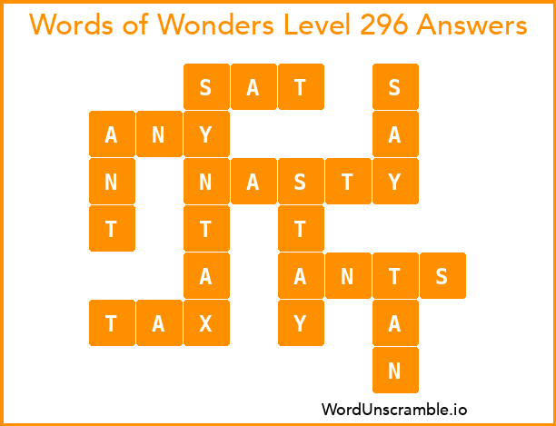 Words of Wonders Level 296 Answers
