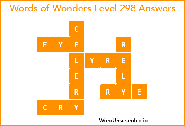 Words of Wonders Level 298 Answers