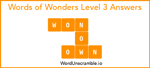 Words of Wonders Level 3 Answers