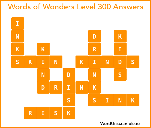 Words of Wonders Level 300 Answers