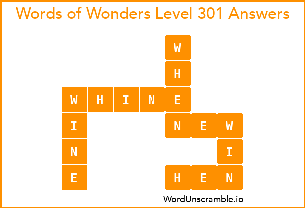Words of Wonders Level 301 Answers