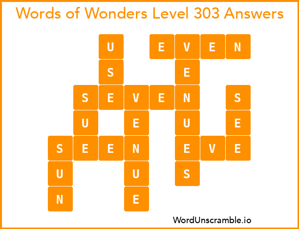 Words of Wonders Level 303 Answers