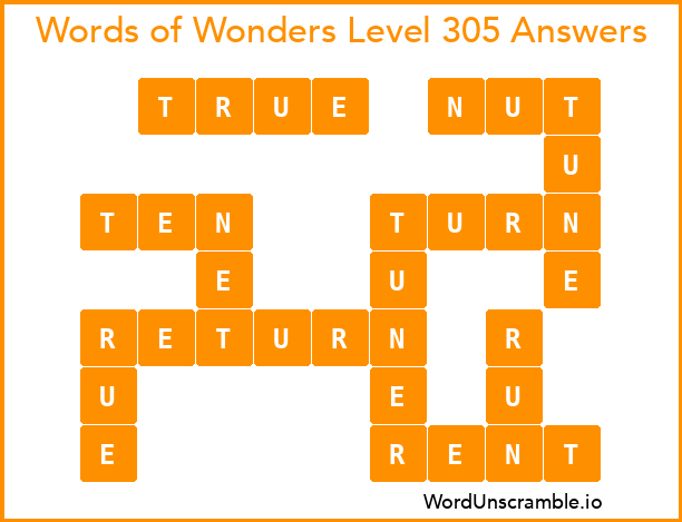 Words of Wonders Level 305 Answers