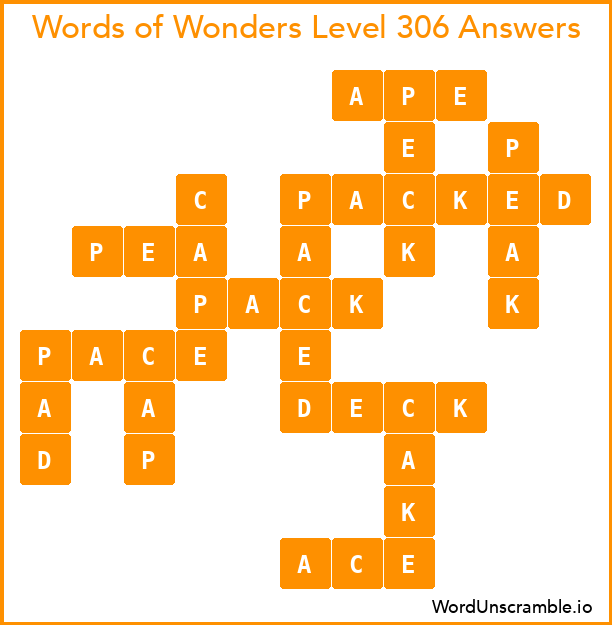 Words of Wonders Level 306 Answers