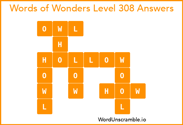 Words of Wonders Level 308 Answers