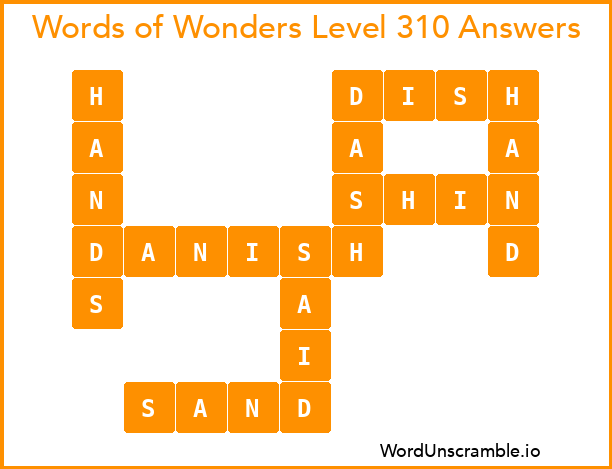 Words of Wonders Level 310 Answers