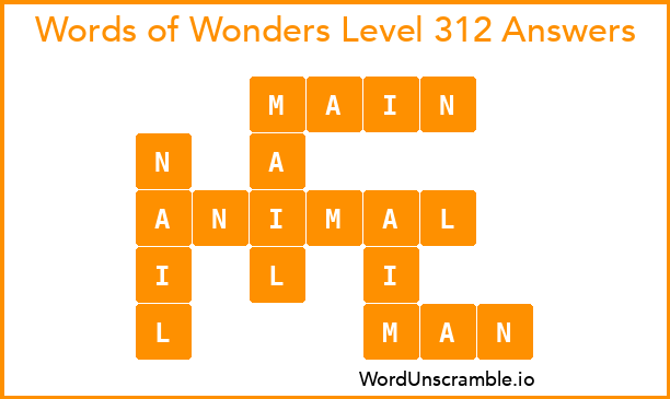 Words of Wonders Level 312 Answers