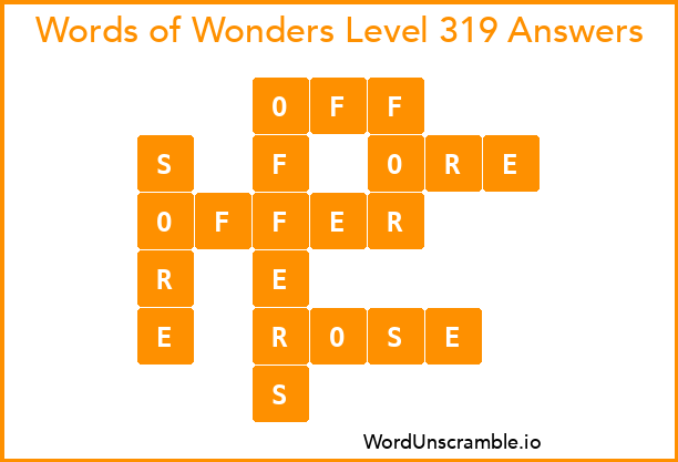 Words of Wonders Level 319 Answers