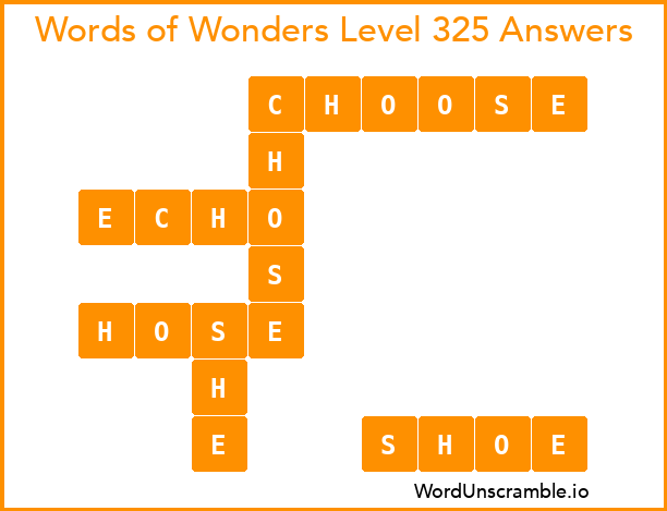 Words of Wonders Level 325 Answers