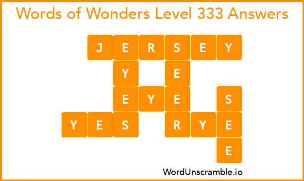 Words of Wonders Level 333 Answers