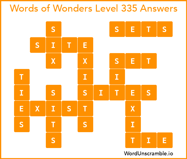 Words of Wonders Level 335 Answers