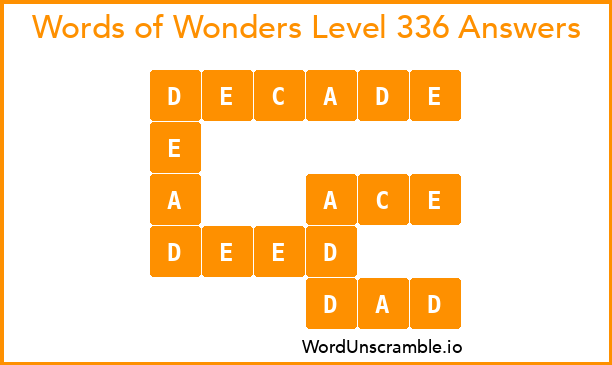 Words of Wonders Level 336 Answers