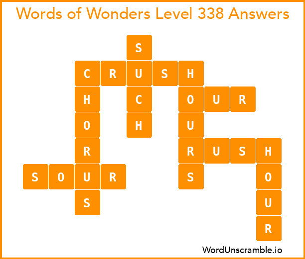 Words of Wonders Level 338 Answers