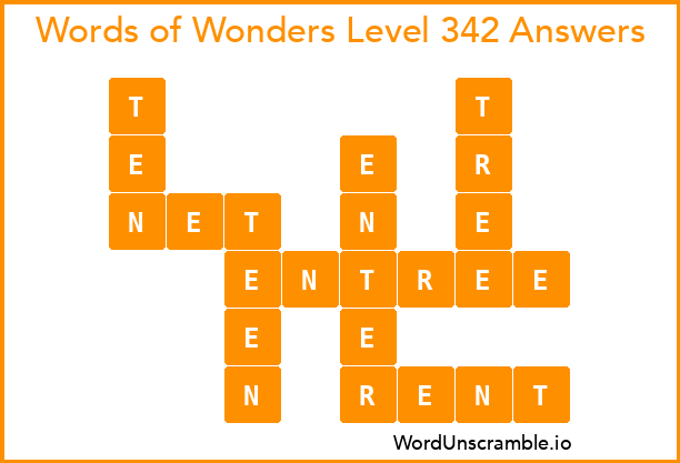 Words of Wonders Level 342 Answers