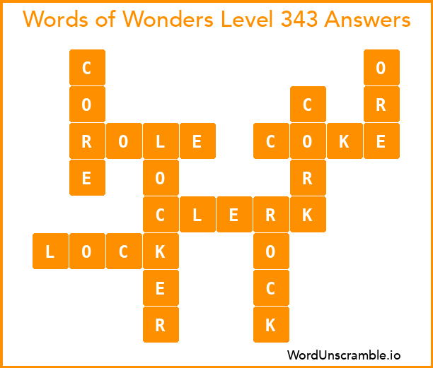 Words of Wonders Level 343 Answers
