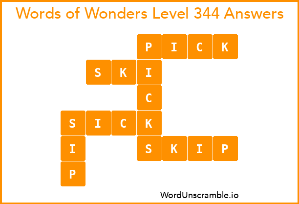Words of Wonders Level 344 Answers
