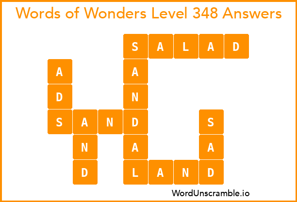 Words of Wonders Level 348 Answers