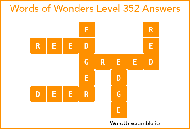 Words of Wonders Level 352 Answers