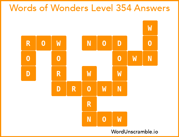 Words of Wonders Level 354 Answers