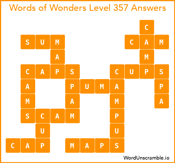 Words of Wonders Level 357 Answers