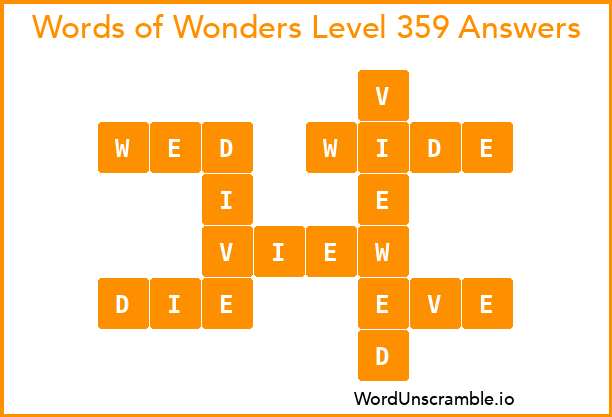 Words of Wonders Level 359 Answers