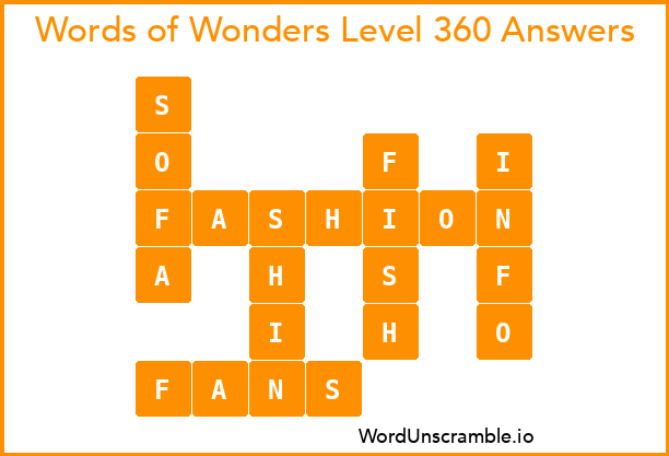 Words of Wonders Level 360 Answers