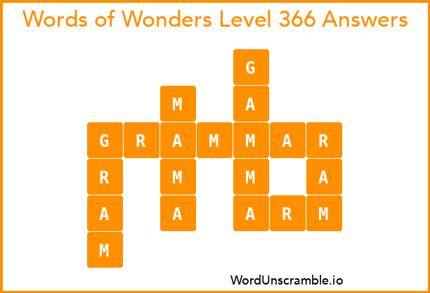 Words of Wonders Level 366 Answers