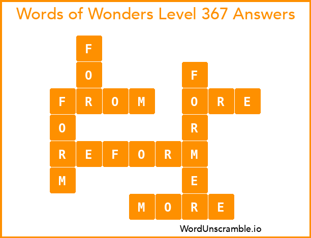 Words of Wonders Level 367 Answers