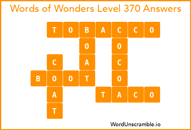Words of Wonders Level 370 Answers