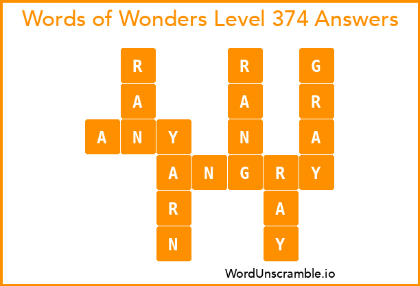 Words of Wonders Level 374 Answers