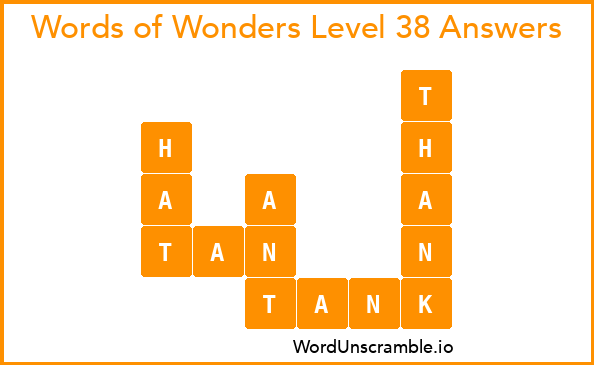 Words of Wonders Level 38 Answers