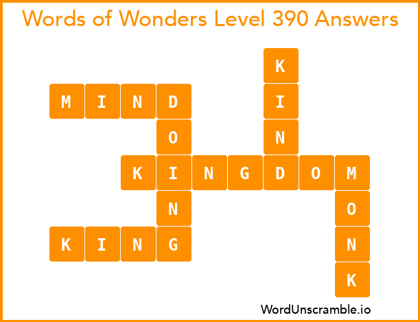 Words of Wonders Level 390 Answers
