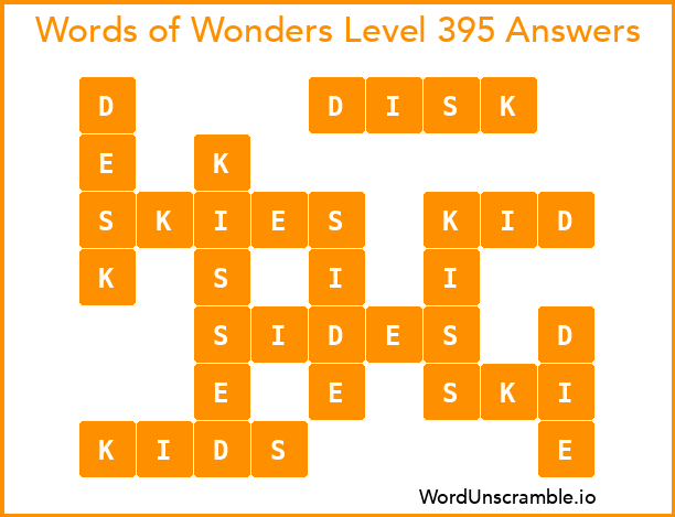 Words of Wonders Level 395 Answers