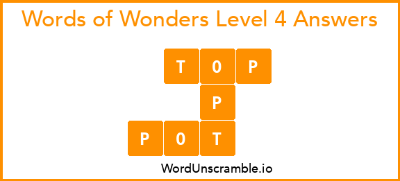 Words of Wonders Level 4 Answers