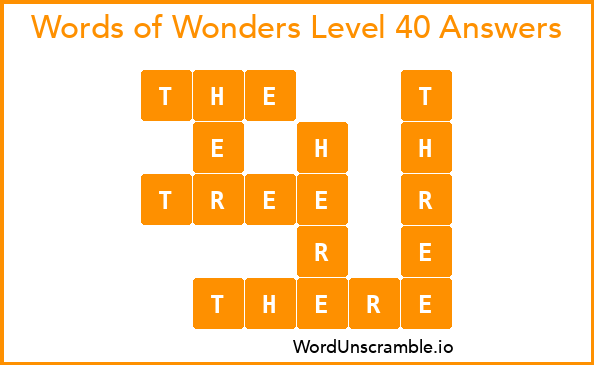 Words of Wonders Level 40 Answers