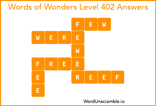 Words of Wonders Level 402 Answers