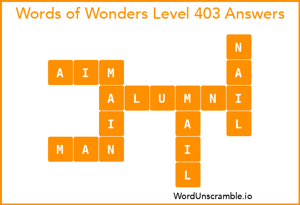 Words of Wonders Level 403 Answers