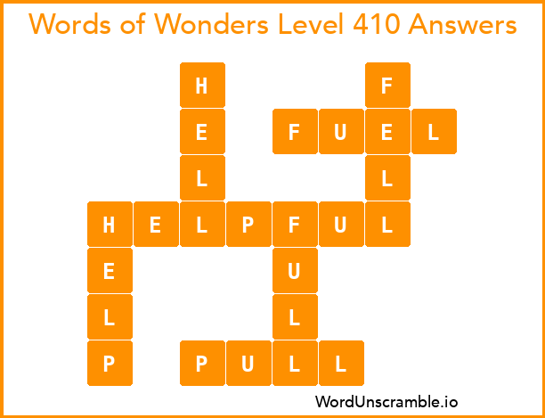 Words of Wonders Level 410 Answers