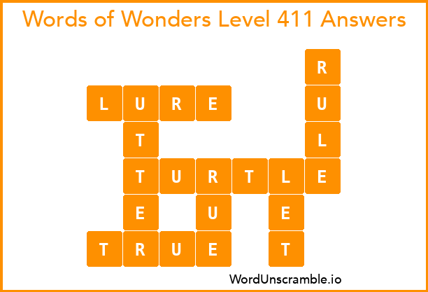 Words of Wonders Level 411 Answers