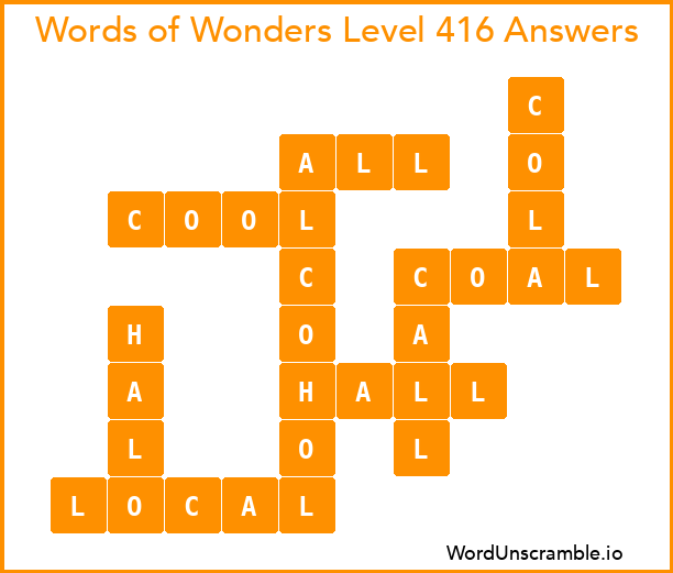 Words of Wonders Level 416 Answers