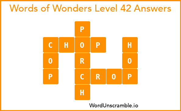 Words of Wonders Level 42 Answers