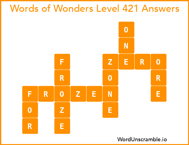 Words of Wonders Level 421 Answers