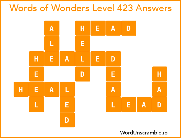 Words of Wonders Level 423 Answers