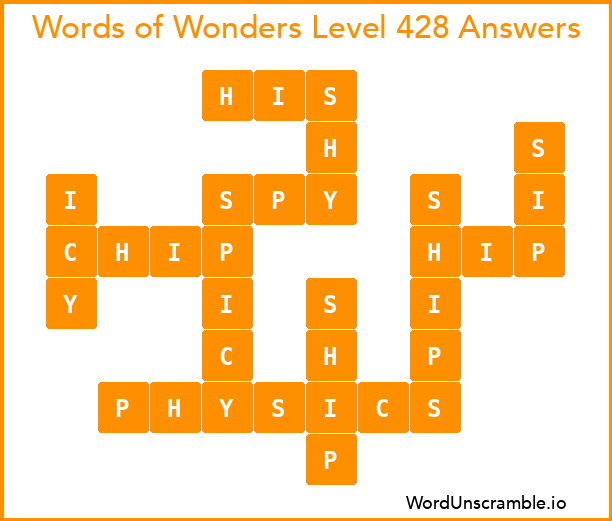 Words of Wonders Level 428 Answers
