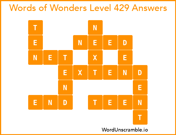 Words of Wonders Level 429 Answers