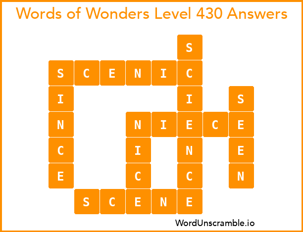 Words of Wonders Level 430 Answers