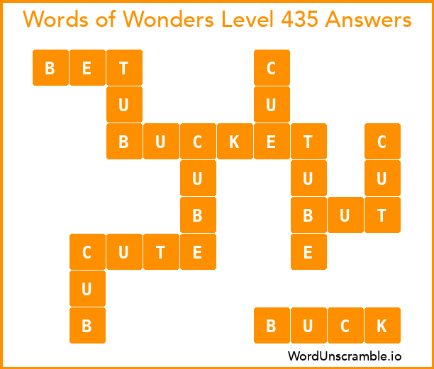 Words of Wonders Level 435 Answers